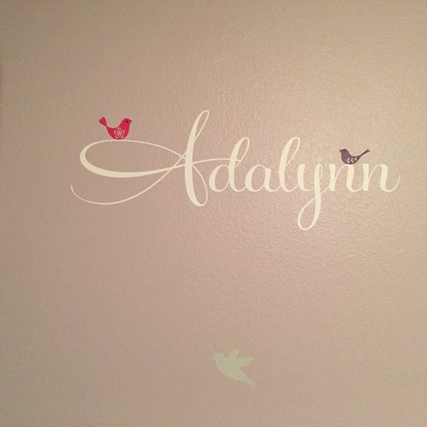 Personalzed Bird Vinyl Name Wall Decal for Room/nursery/party Decor or ...