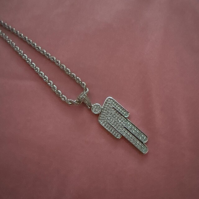 Silver Rhinestone Blohsh Necklace Chain Billie Eilish - Etsy
