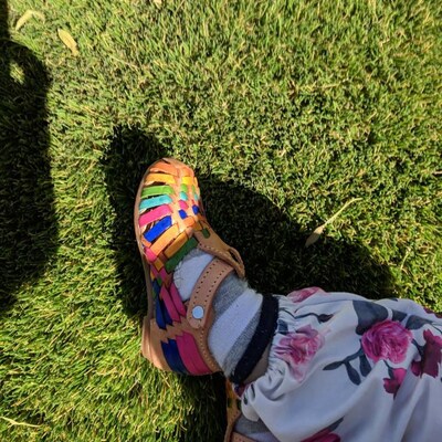 huaraches kids white