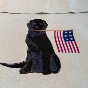 Patriotic Dog Embroidery Design, Cute Dog with American Flag, Fourth of July Embroidery File, Veterans Day Digital, Instand Download.