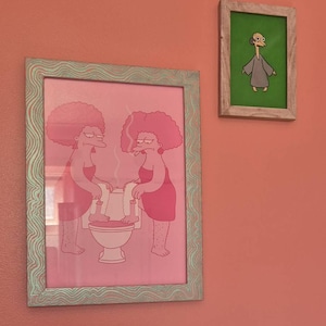 Homer Simpson Dressed Up - A4 Pink Print