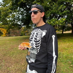 Glow-in-the-dark Skeleton Halloween Costume Sweatshirts and Sweatpants for  Men, Women, and Kids. 