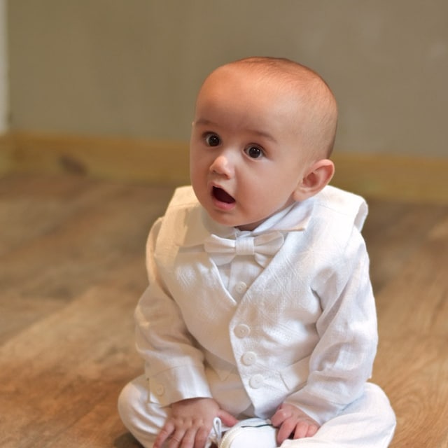 Baptism outfit Christening suit Baby boy white outfit Ring Etsy