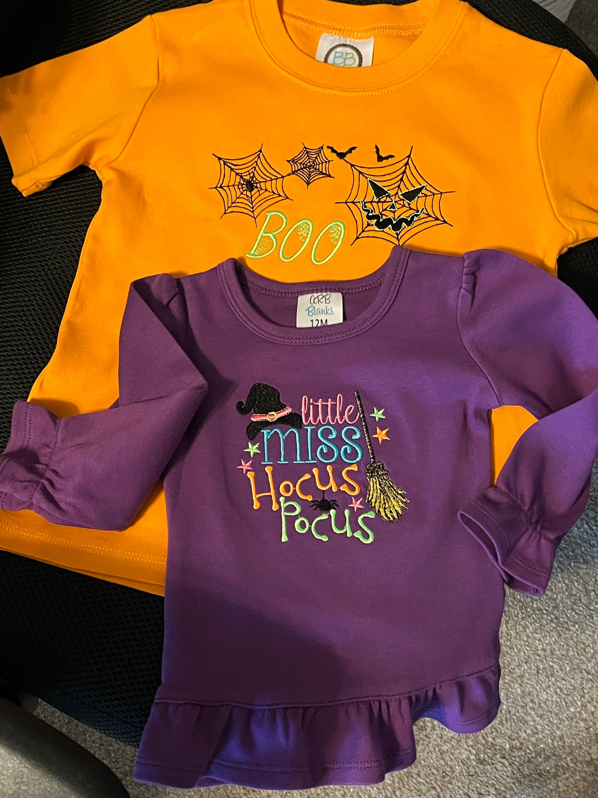 Customer photo for Scary - Halloween embroidery font