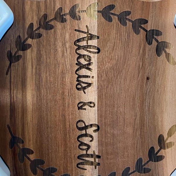 Personalized Wedding Charcuterie Board, Custom Engraved Acacia Cheese ...
