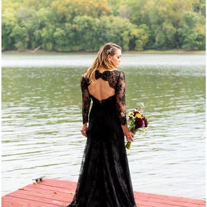 Black Wedding Dress, Gothic Wedding Dress, Alternative Wedding