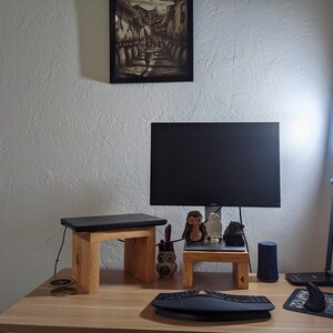 Angled Computer Monitor and Keyboard Stand - Etsy