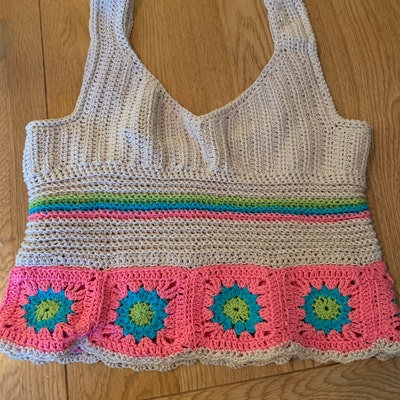 Daisy Loop Crochet Top Crochet Pattern Downloadable PDF - Etsy