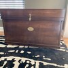 Classic Extra Large Wood Tack Trunk With Brass Nameplate and Trunk ...