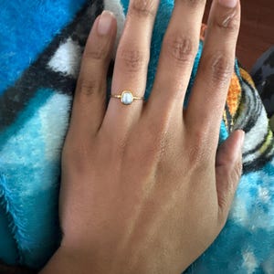 Customer photo from Katie Harvey, Dainty Raw Pearl Ring