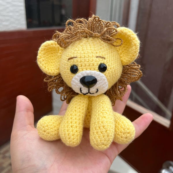 Small Lion Crochet Pattern , Amigurumi Mini Jungle Animal Crochet PDF ...
