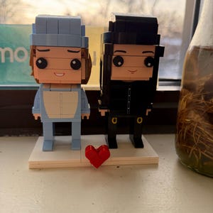 Personalized Couple Figurines, Christmas Mini Figures, Custom Brick Figures, Unique Collector Toy, Cute Couple Gifts, Personalized Puzzle