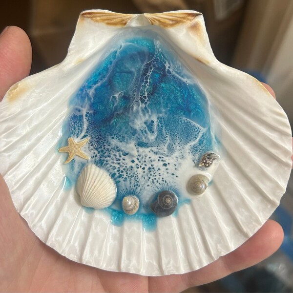 Made in Hawaii Ocean Shell Ring Dish | Jewelry Dish Maui Made | Beach ...