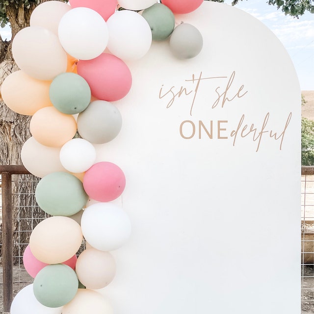 Set Decorazioni Per 1° Compleanno Ragazza, Oro Rosa, Con Banner Glitter 'Isn't She Onederful', Palloncini 12'' E Numero 1, Banner Foto Neonato 12 Mesi
