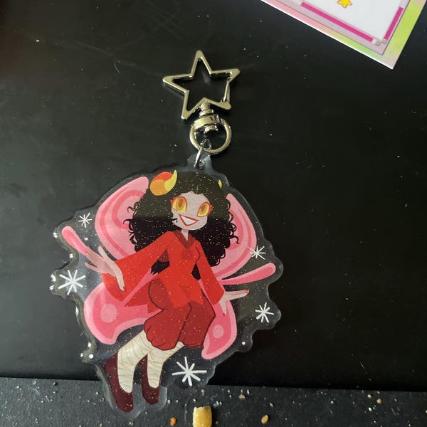 Homestuck Beta Troll Glitter Keychains - Etsy