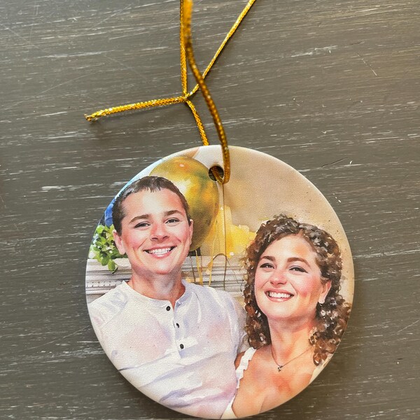 Babys personalized 2nd christmas ornament