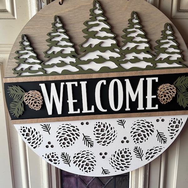 Winter Door Hanger | Winter Door Sign | Winter Door Decor | Christmas ...