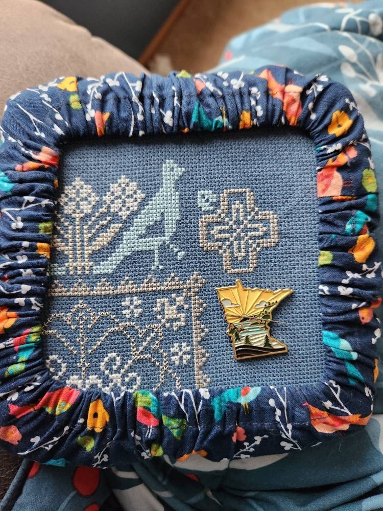 Minnesota Enamel Pin | Gold Soft Enamel Pin | Illustrated United State Pin | Butterfly Clasp | 1.25&quot;