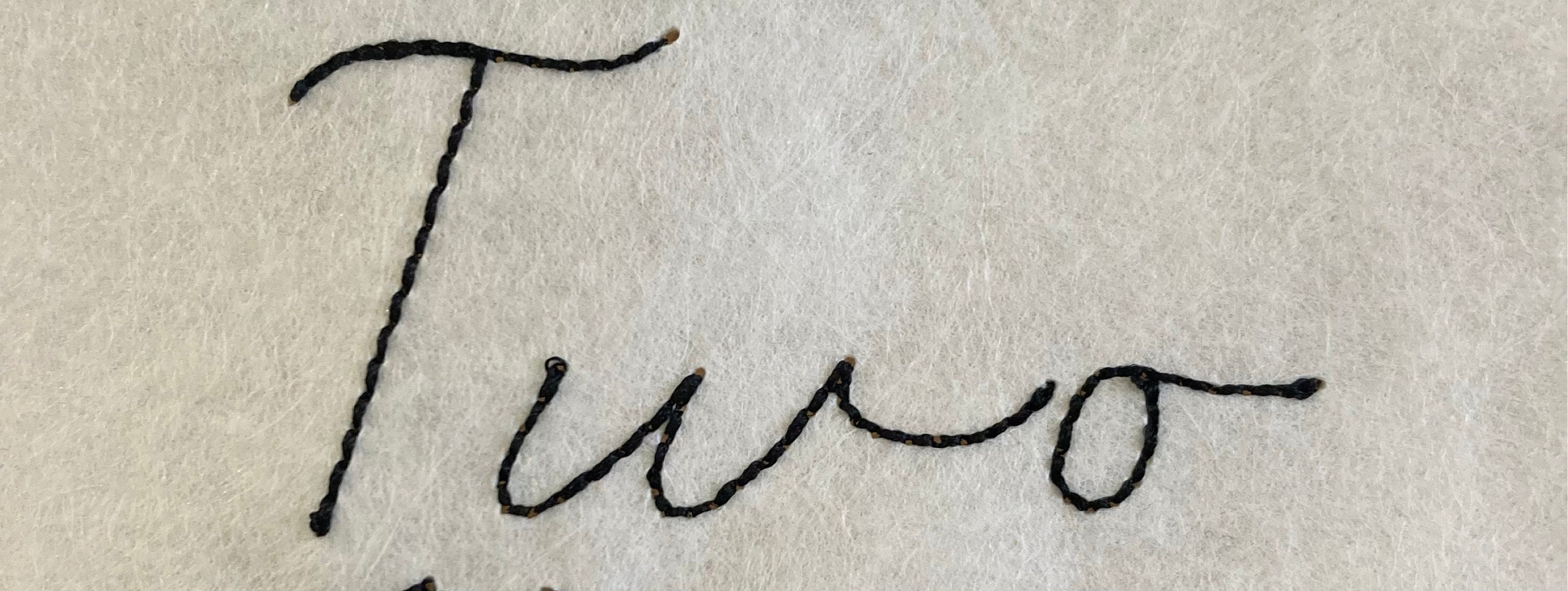 Customer photo for Marlena - Bean stitch Embroidery font