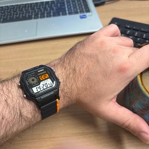 Buy Custom Casio AE-1200 Watch: Black Case, Colored LCD, Magnetic