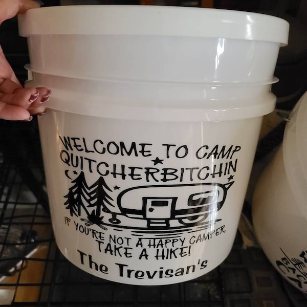 Camping Bucket Light - 3.5 Gallon Camping Light - Campsite Decor ...