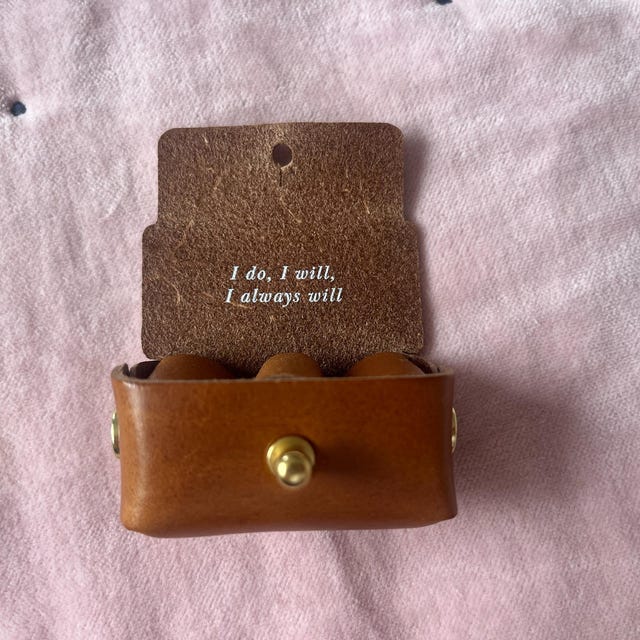 Minimalist Leather Key Case + Personalised Initials