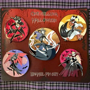 Helluva Halloween Enamel Pins - Stolas, Blitz, Stella, Striker