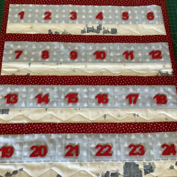 Red Felt Advent Calendar Numbers, Self Adhesive DIY Christmas Countdown ...