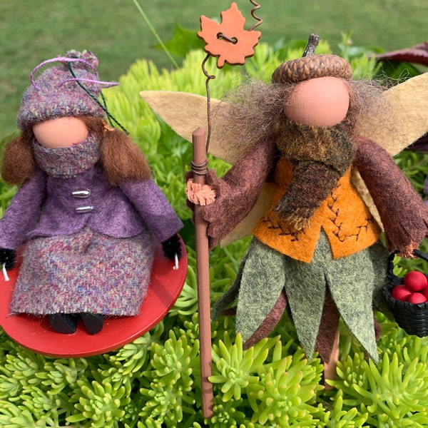 Autumn Fairy Ornament - Girl, Harvest Pixie, Woodland Faerie ...