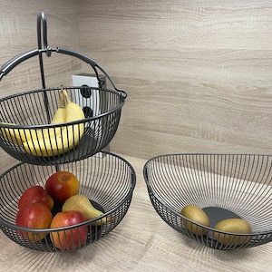 Gourmet Basics by Mikasa General Store 2-Tier Hanging Basket - Black