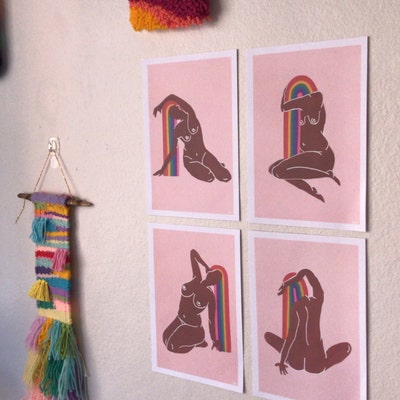 Rainbow Nudes A5 Prints - Etsy Australia