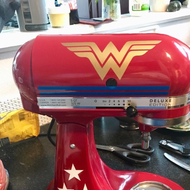 Wonder Woman KitchenAid stand mixer decal set. Deluxe edition Etsy