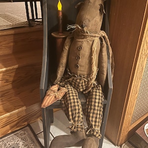 Primitive Standing Bunny Ottis PATTERN - Etsy