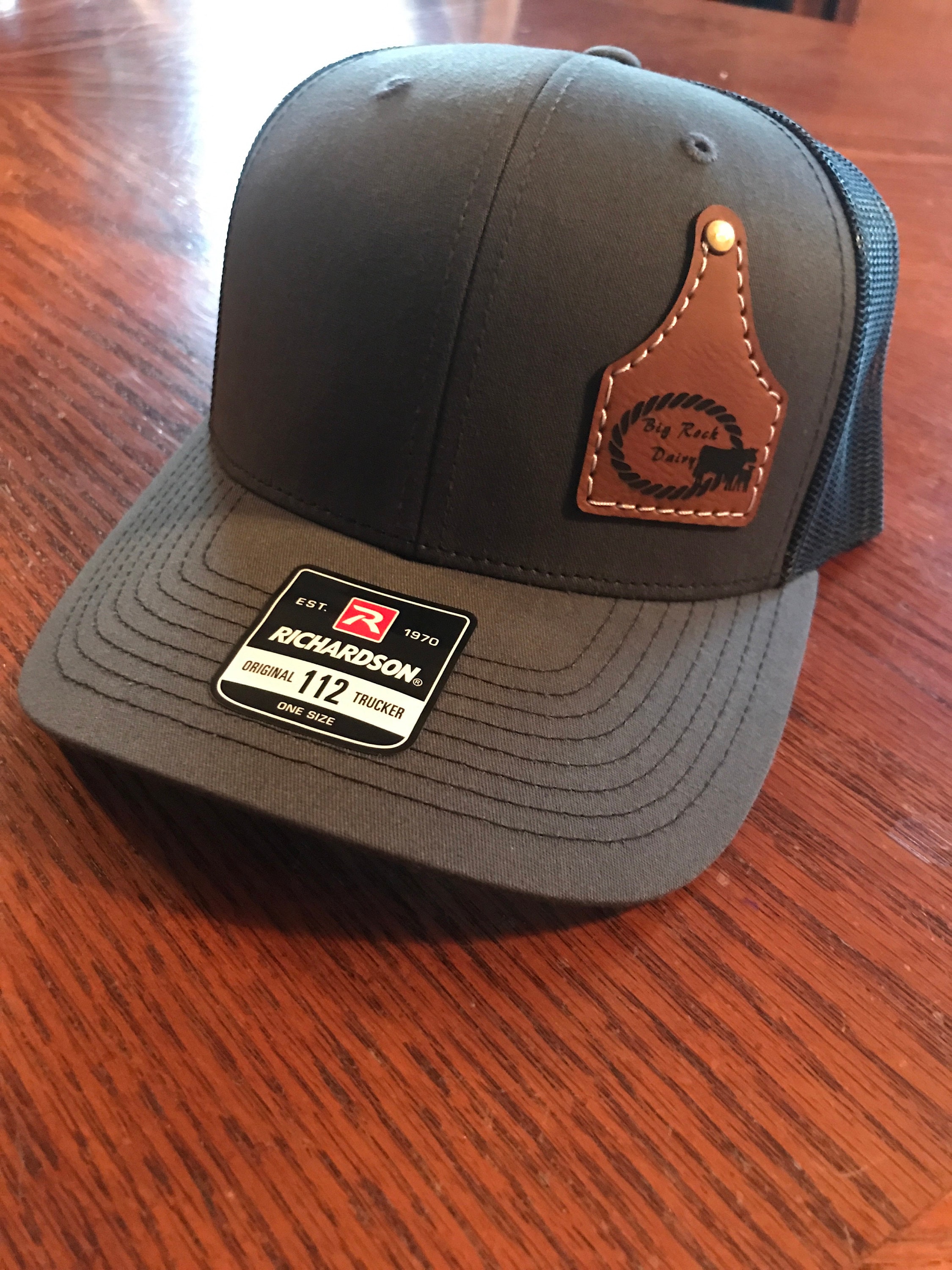 Custom Cow Tag Hat Kid Size, Cattle Tag Rancher Hat, Personalize Baby Toddler Youth kid Cowboy cap, ranch brand logo initials leather patch