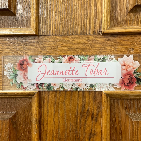 Office Door Name Plate, Aesthetic Decor, Acrylic Sign for Desk or Wall ...