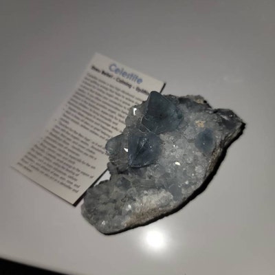 Raw Celestite Crystal Cluster 0.5 6.5 Blue Celestite Geode Rough ...