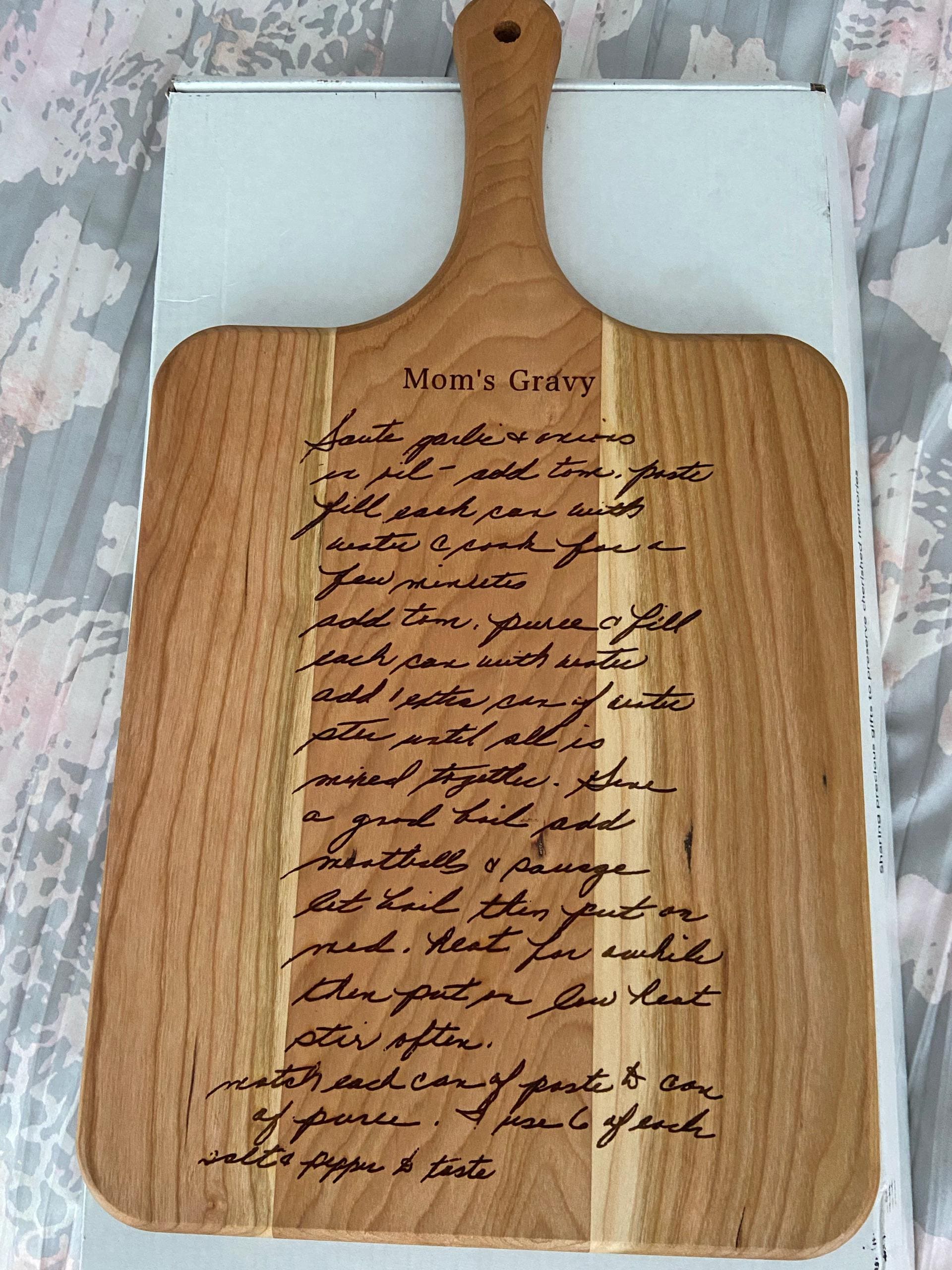 Personalized Recipe Wood Cutting Board: Engraved Family Keepsake