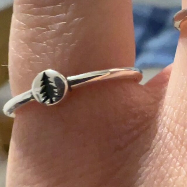 925 Silver Tree Ring - Etsy