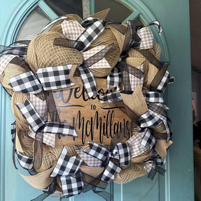 Welcome Wreath, Welcome Wreath for Front Door, Front Door Wreath