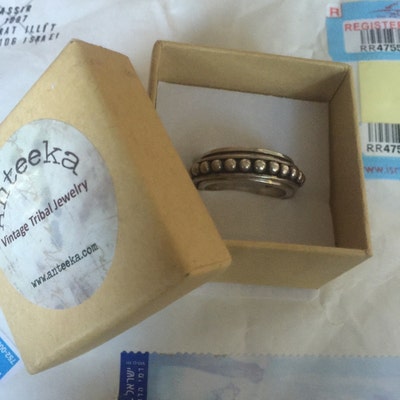 Vintage Art Deco Turkish Silver and Green Glass Panel Bracelet - Etsy