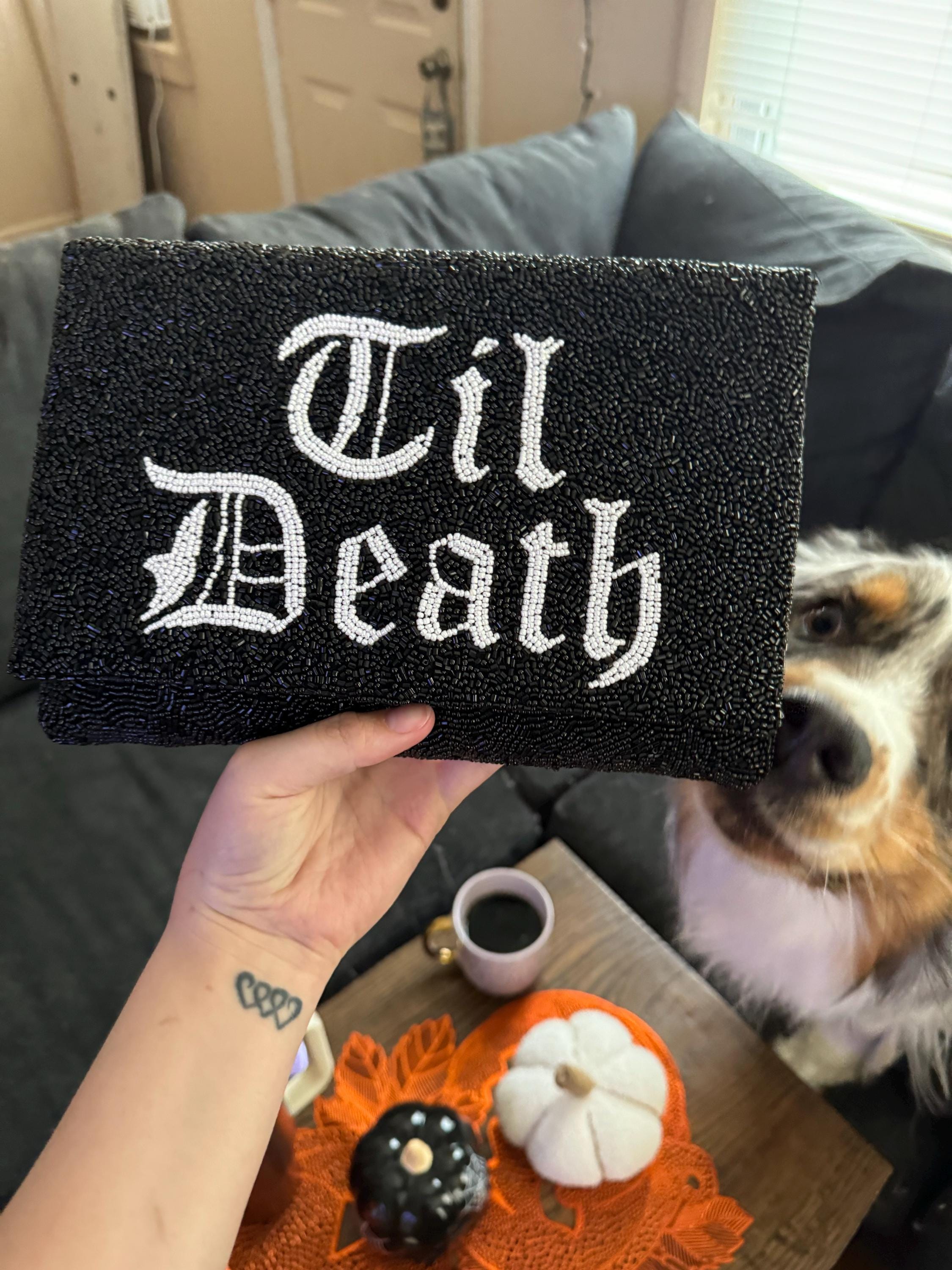 Gothic Braut Clutch Tasche, Gothic Clutch Tasche für Braut, Schwarze Braut Clutch Tasche, Schwarze Braut Perlen Clutch Tasche, Gothic Hochzeit Clutch