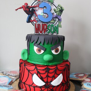 Iron Man Hulk Cake | bakehoney.com