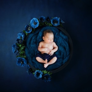 Neutral Blue Newborn Digital Background