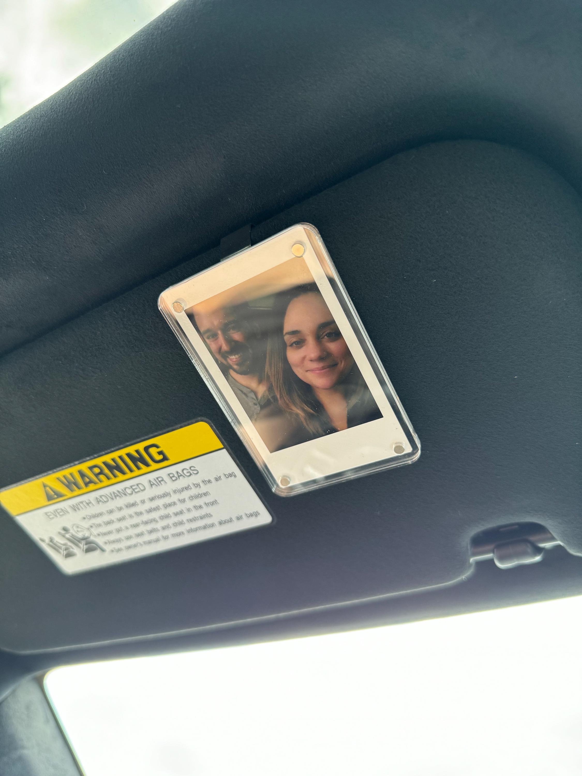 Fügen Sie Ihren eigenen Polaroid-Foto-Autovisier-Clip hinzu, personalisierter Sonnenvisier-Clip, personalisierte Foto-Auto-Dekoration, Polaroid-Foto fürs Auto, Geschenk für Paare