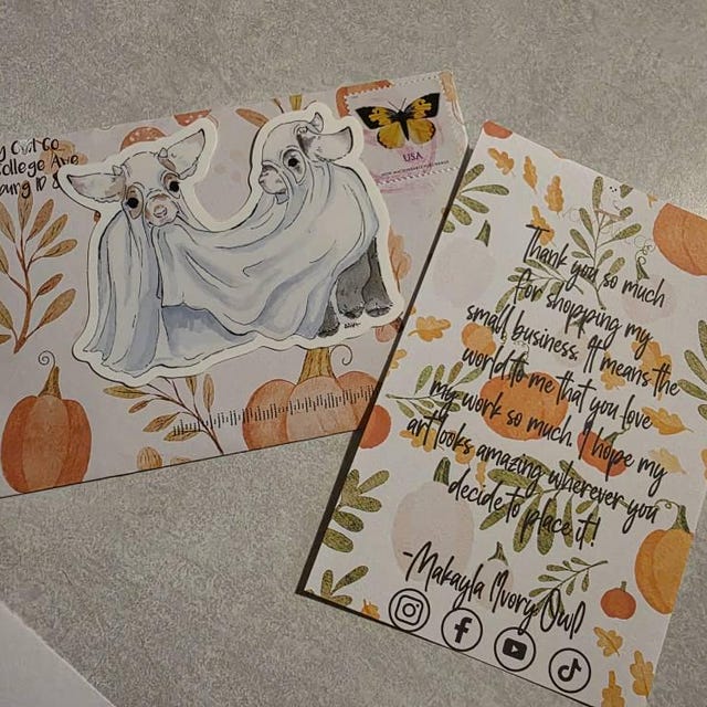 不気味なゴーストヤギのステッカー - Etsy 日本