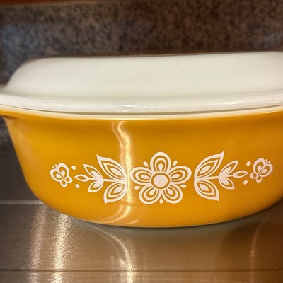 Pyrex 058 Golden Honeysuckle 4qt Deep Casserole Dish - Etsy