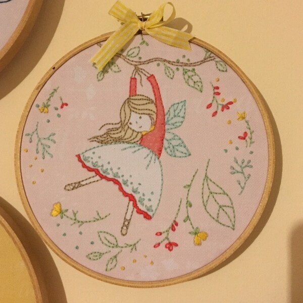 Flying Fairy - Embroidery Kit, Hand Embroidery, Fairy Nursery ...