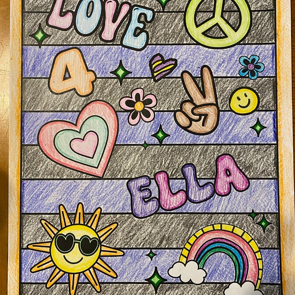 EDITABLE Groovy Girl • Groovy Coloring Pages • 4 Designs 8.5 X 11 ...