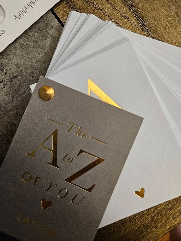 A to Z of You Book - Anniversary Gift - Engagement Gift  - Paper Anniversary Gift - Proposal Ideas - First Anniversary Gift