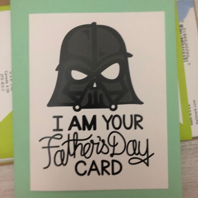 Ziwenhu Tarjeta del día del padre de Star Wars, regalos divertidos del día  del padre, regalo de Star Wars, día del padre de Darth Vader, tarjetas de